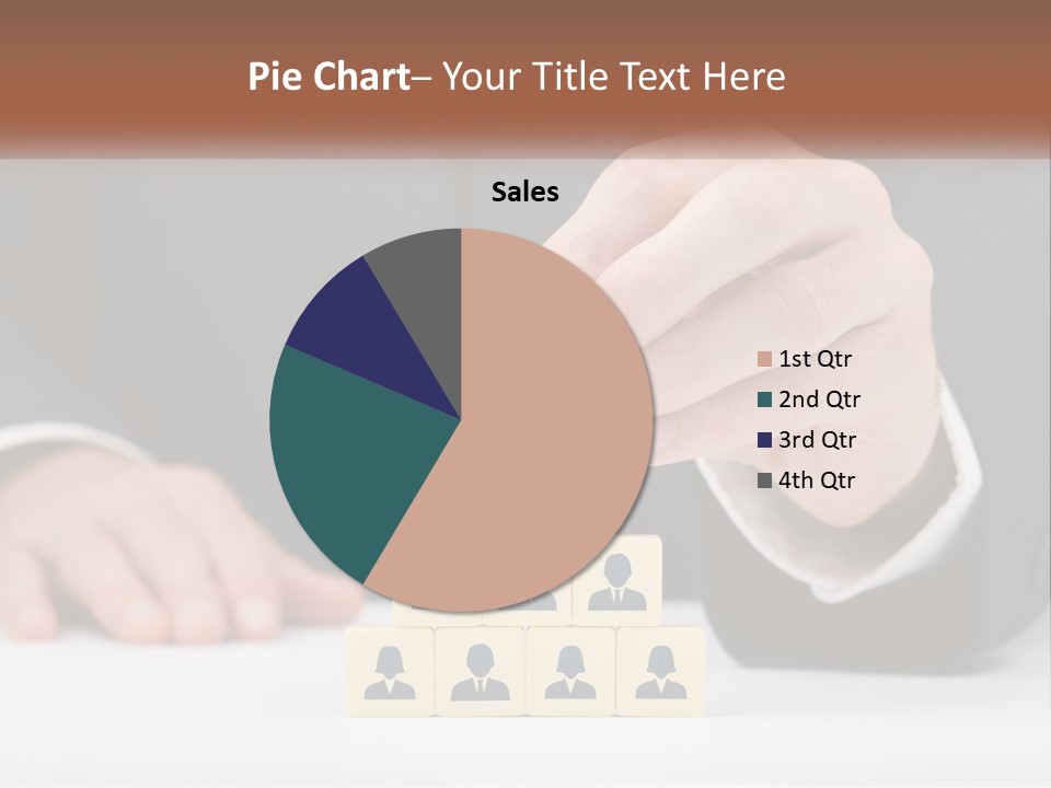 A Man In A Suit Placing Blocks On Top Of A Table PowerPoint Template