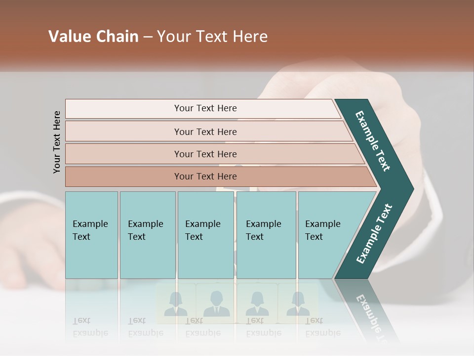 A Man In A Suit Placing Blocks On Top Of A Table PowerPoint Template
