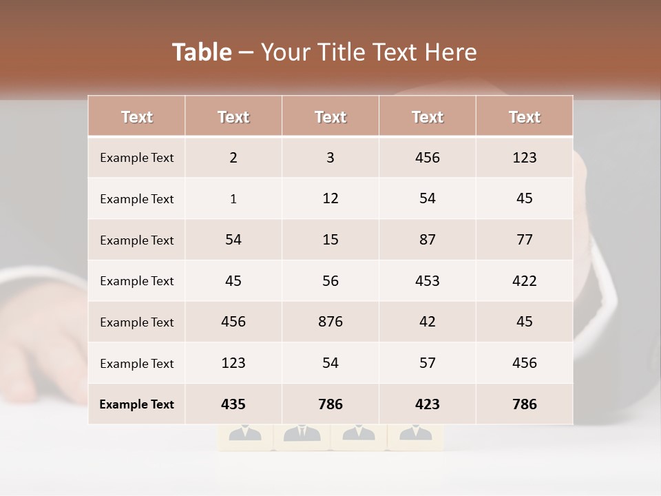 A Man In A Suit Placing Blocks On Top Of A Table PowerPoint Template
