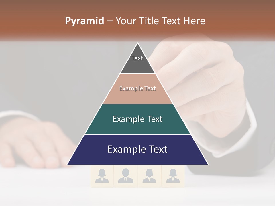 A Man In A Suit Placing Blocks On Top Of A Table PowerPoint Template