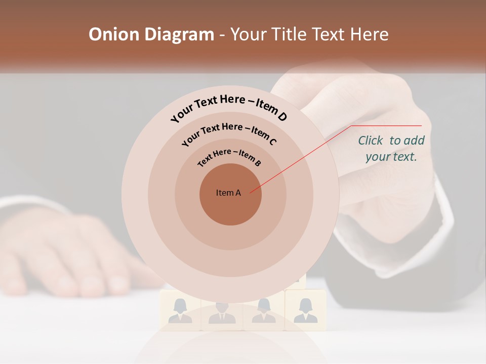 A Man In A Suit Placing Blocks On Top Of A Table PowerPoint Template
