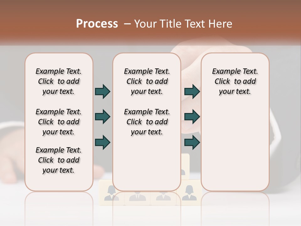 A Man In A Suit Placing Blocks On Top Of A Table PowerPoint Template