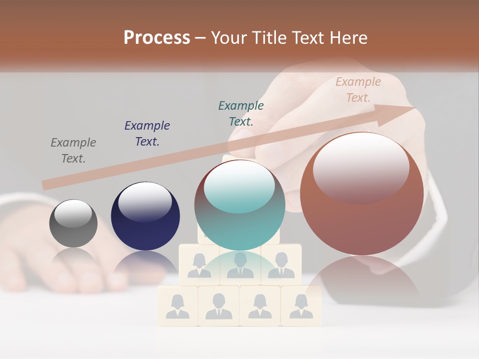 A Man In A Suit Placing Blocks On Top Of A Table PowerPoint Template
