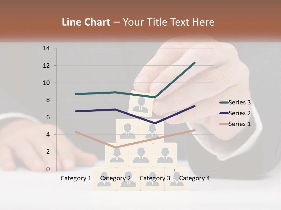 A Man In A Suit Placing Blocks On Top Of A Table PowerPoint Template