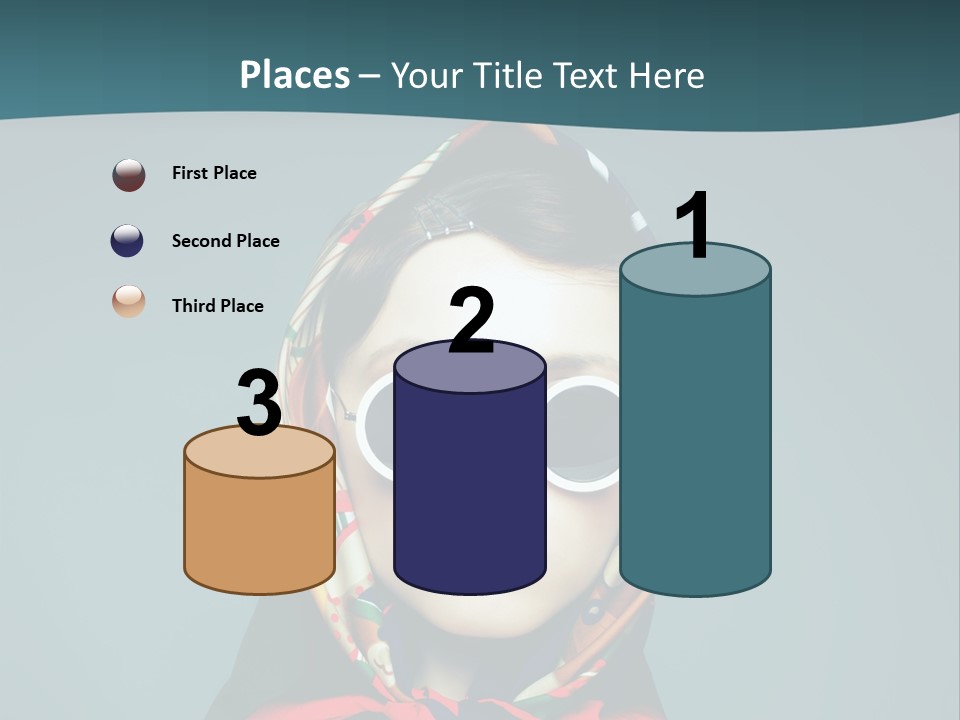 A Woman With Sunglasses And A Scarf On Her Head PowerPoint Template