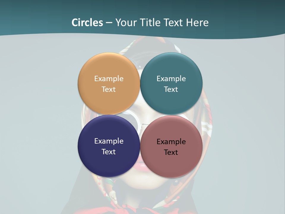 A Woman With Sunglasses And A Scarf On Her Head PowerPoint Template