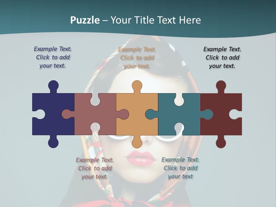 A Woman With Sunglasses And A Scarf On Her Head PowerPoint Template