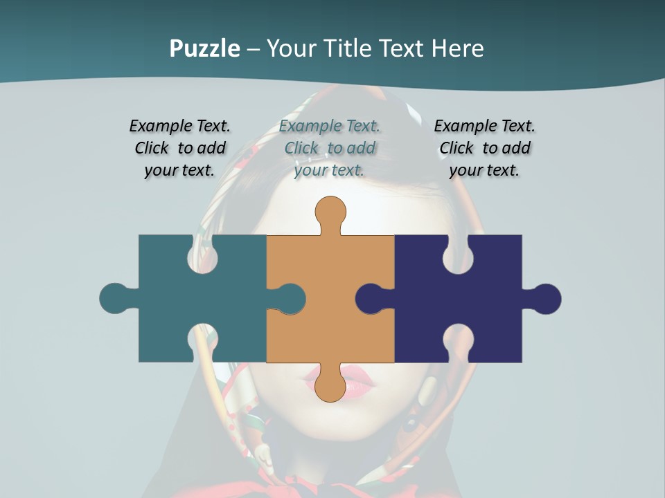 A Woman With Sunglasses And A Scarf On Her Head PowerPoint Template