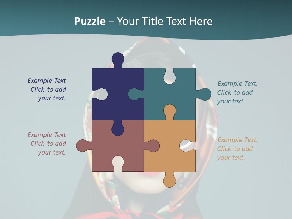 A Woman With Sunglasses And A Scarf On Her Head PowerPoint Template