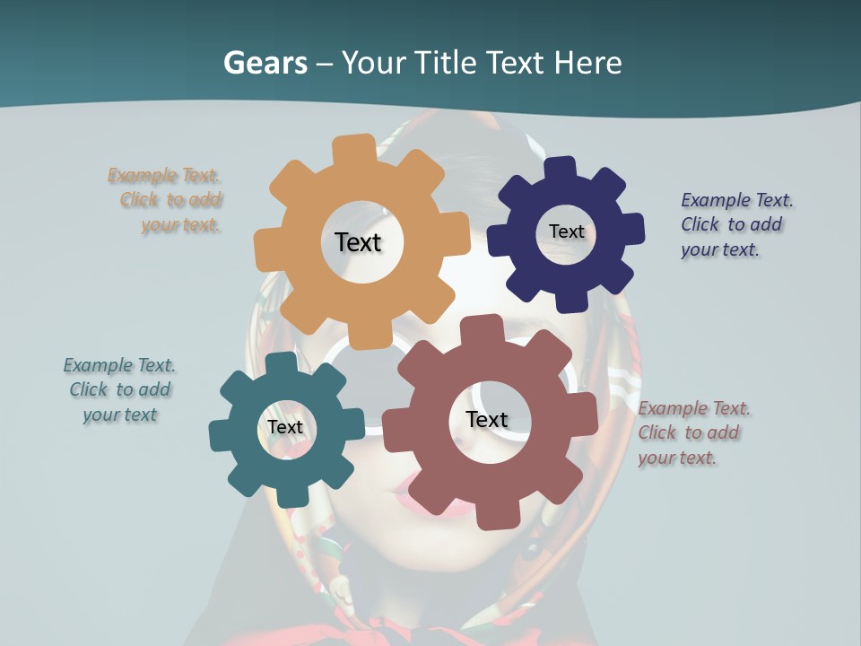 A Woman With Sunglasses And A Scarf On Her Head PowerPoint Template