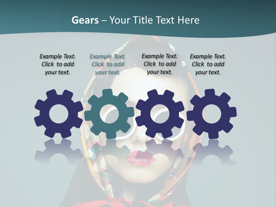 A Woman With Sunglasses And A Scarf On Her Head PowerPoint Template