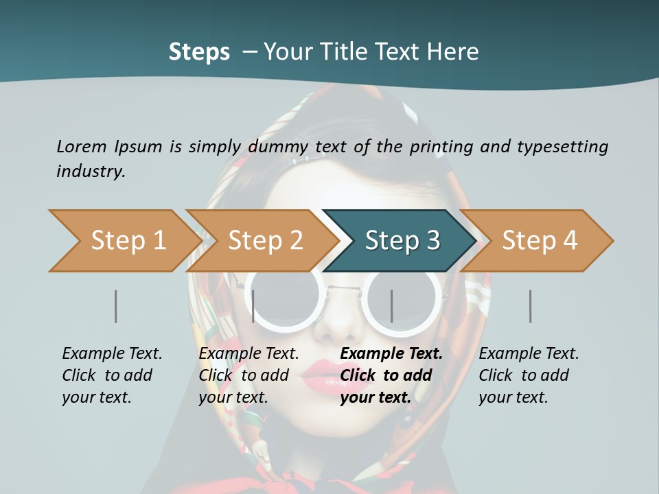 A Woman With Sunglasses And A Scarf On Her Head PowerPoint Template