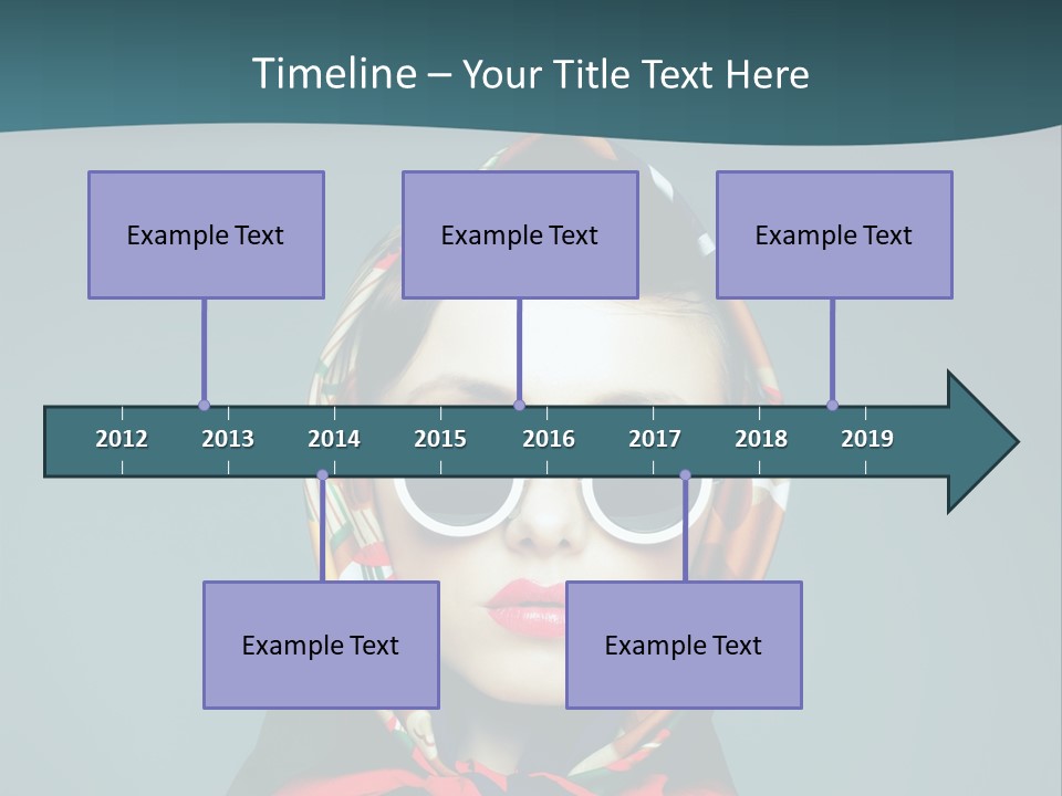 A Woman With Sunglasses And A Scarf On Her Head PowerPoint Template