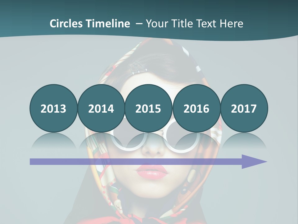 A Woman With Sunglasses And A Scarf On Her Head PowerPoint Template