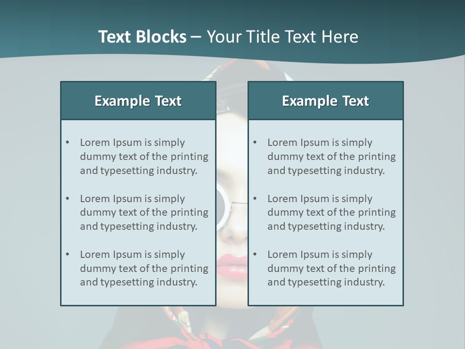 A Woman With Sunglasses And A Scarf On Her Head PowerPoint Template
