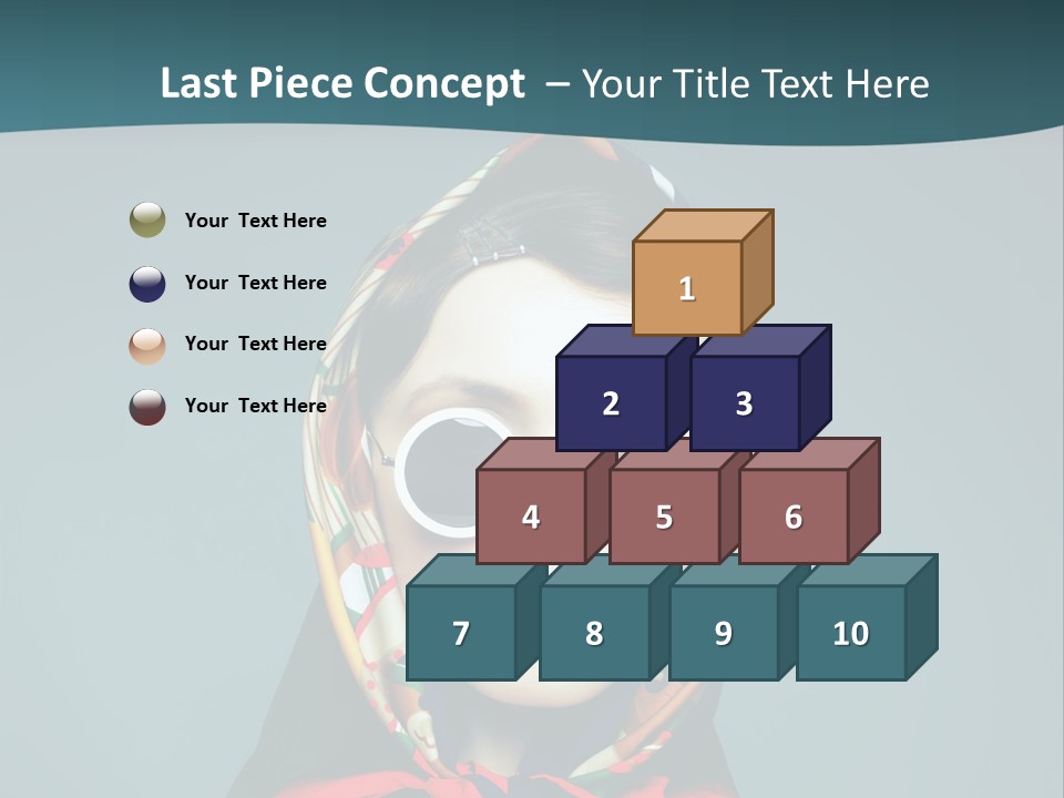 A Woman With Sunglasses And A Scarf On Her Head PowerPoint Template