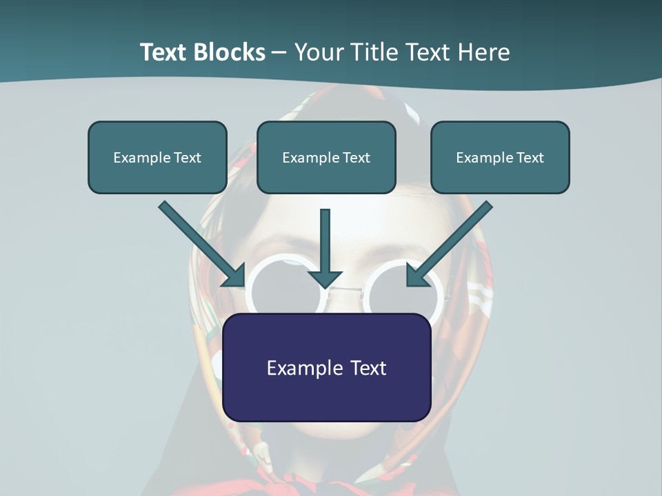 A Woman With Sunglasses And A Scarf On Her Head PowerPoint Template