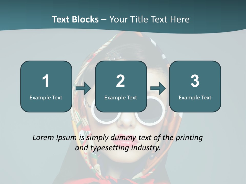 A Woman With Sunglasses And A Scarf On Her Head PowerPoint Template