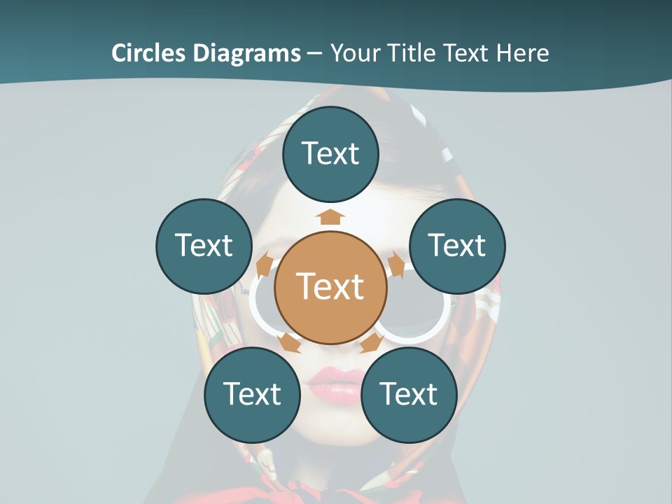 A Woman With Sunglasses And A Scarf On Her Head PowerPoint Template