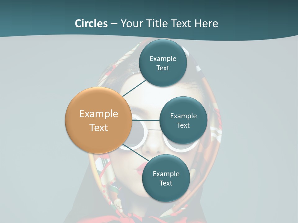 A Woman With Sunglasses And A Scarf On Her Head PowerPoint Template