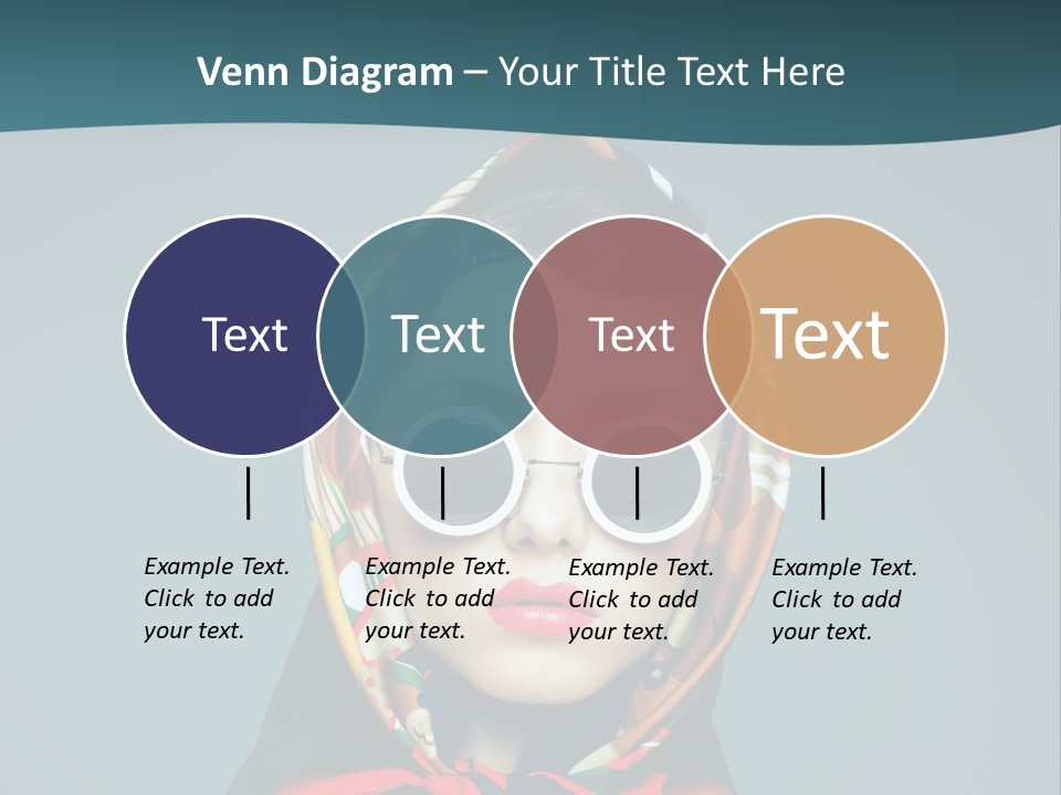 A Woman With Sunglasses And A Scarf On Her Head PowerPoint Template