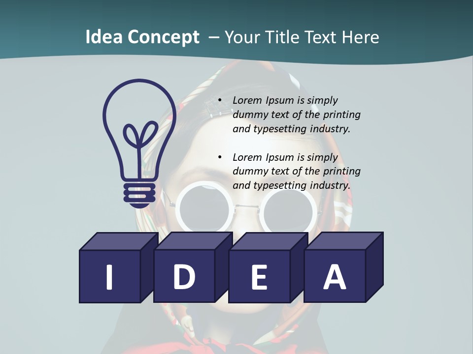 A Woman With Sunglasses And A Scarf On Her Head PowerPoint Template