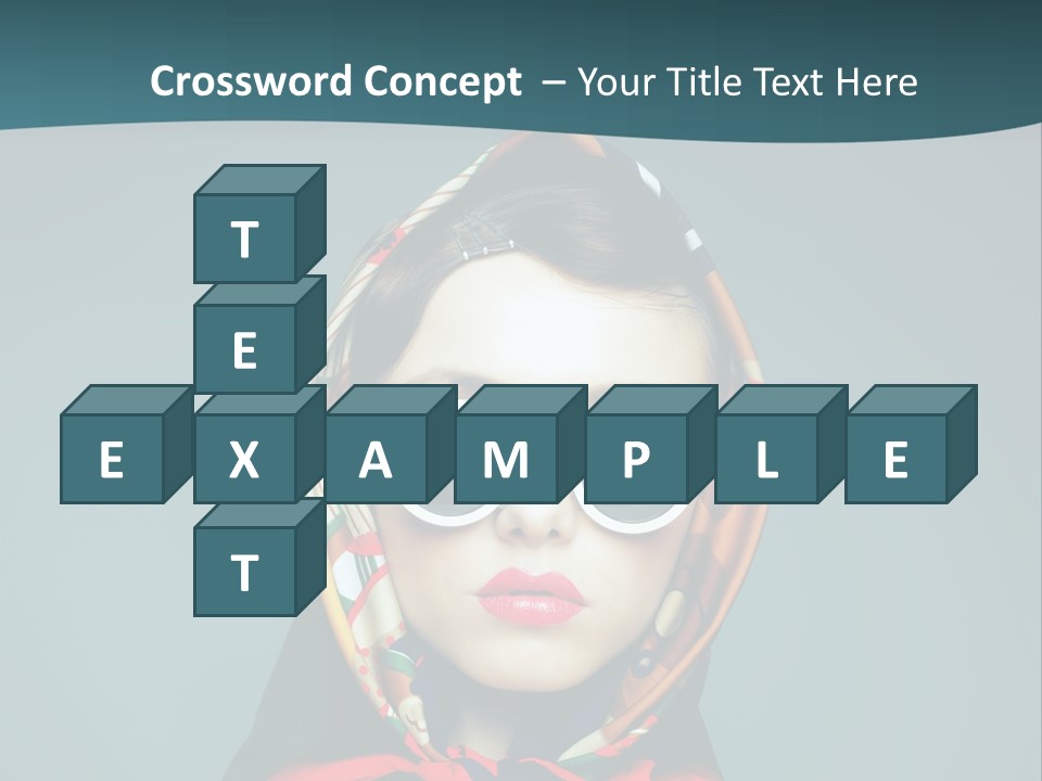 A Woman With Sunglasses And A Scarf On Her Head PowerPoint Template