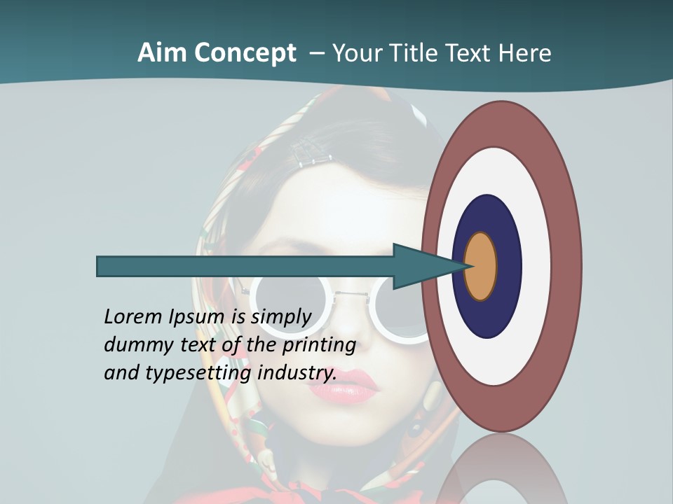 A Woman With Sunglasses And A Scarf On Her Head PowerPoint Template