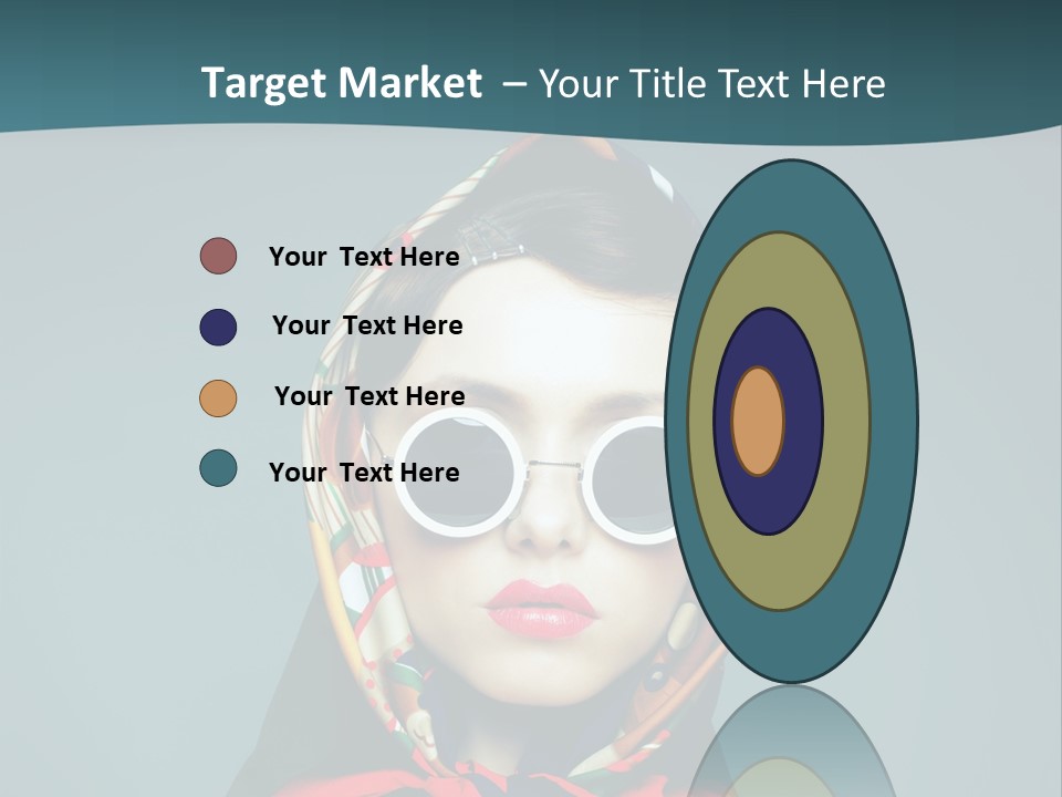 A Woman With Sunglasses And A Scarf On Her Head PowerPoint Template