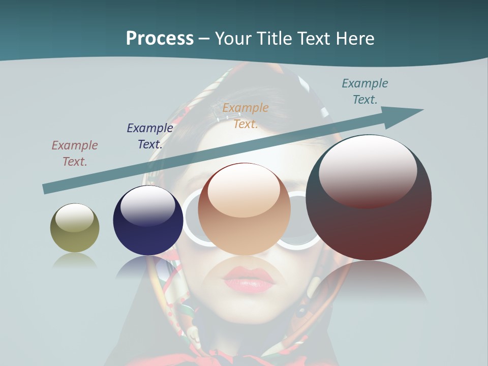 A Woman With Sunglasses And A Scarf On Her Head PowerPoint Template