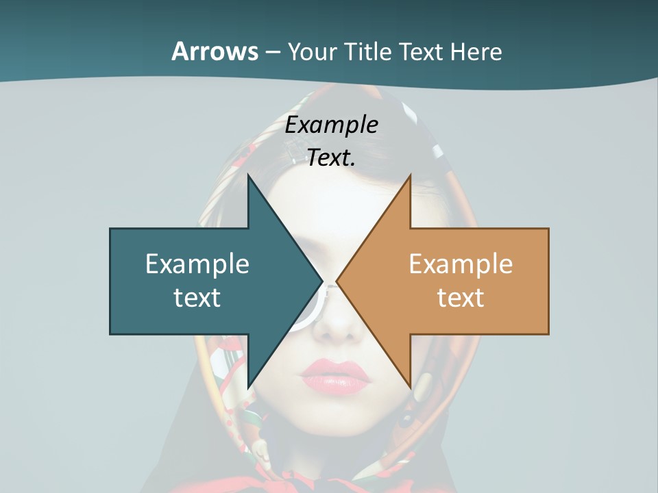 A Woman With Sunglasses And A Scarf On Her Head PowerPoint Template