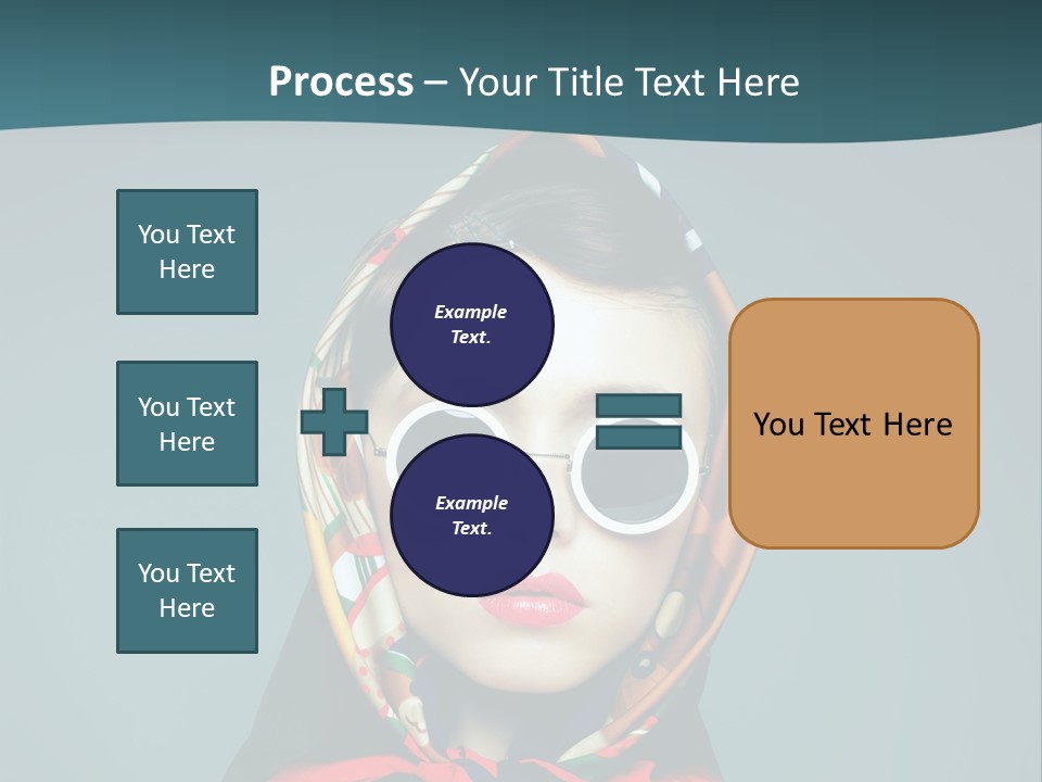 A Woman With Sunglasses And A Scarf On Her Head PowerPoint Template