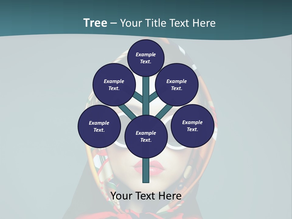 A Woman With Sunglasses And A Scarf On Her Head PowerPoint Template