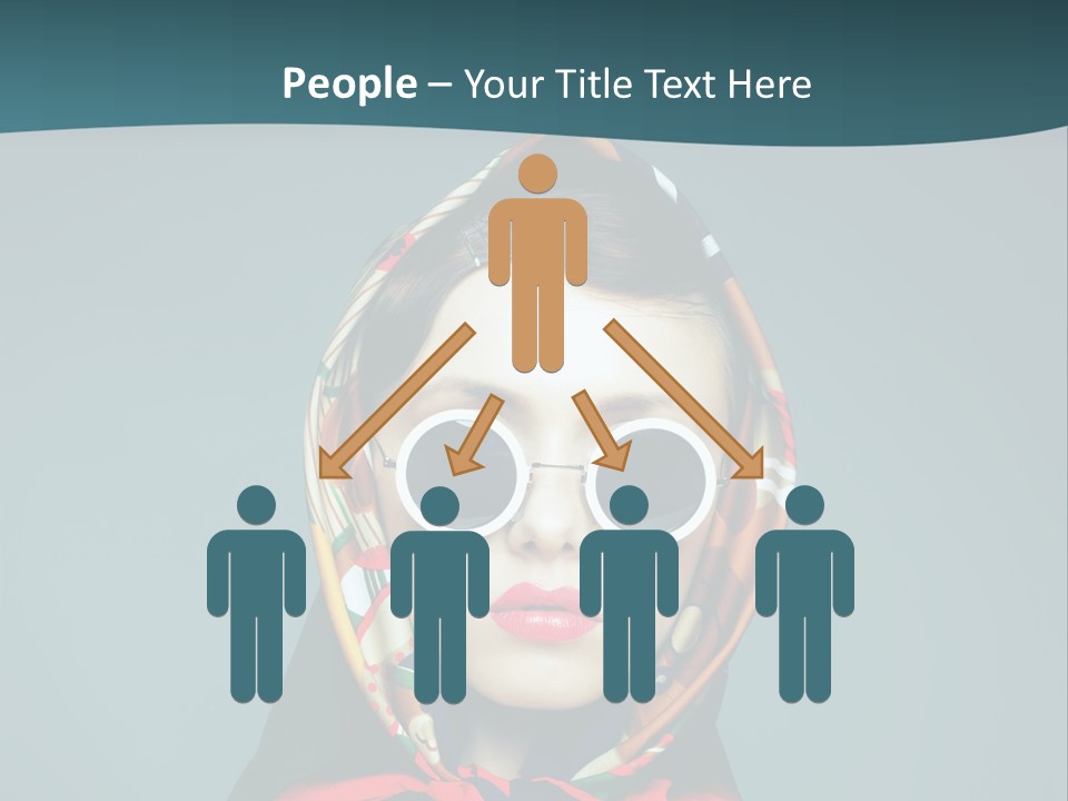 A Woman With Sunglasses And A Scarf On Her Head PowerPoint Template