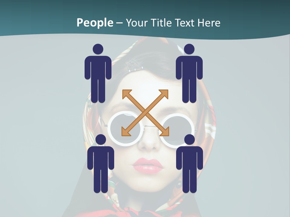 A Woman With Sunglasses And A Scarf On Her Head PowerPoint Template