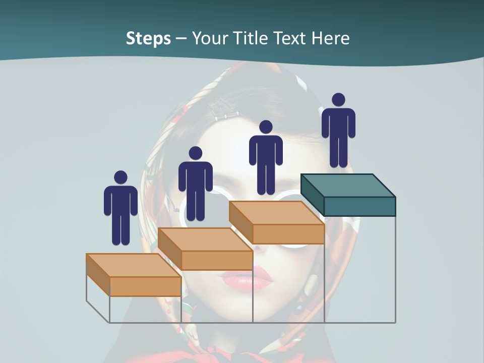 A Woman With Sunglasses And A Scarf On Her Head PowerPoint Template