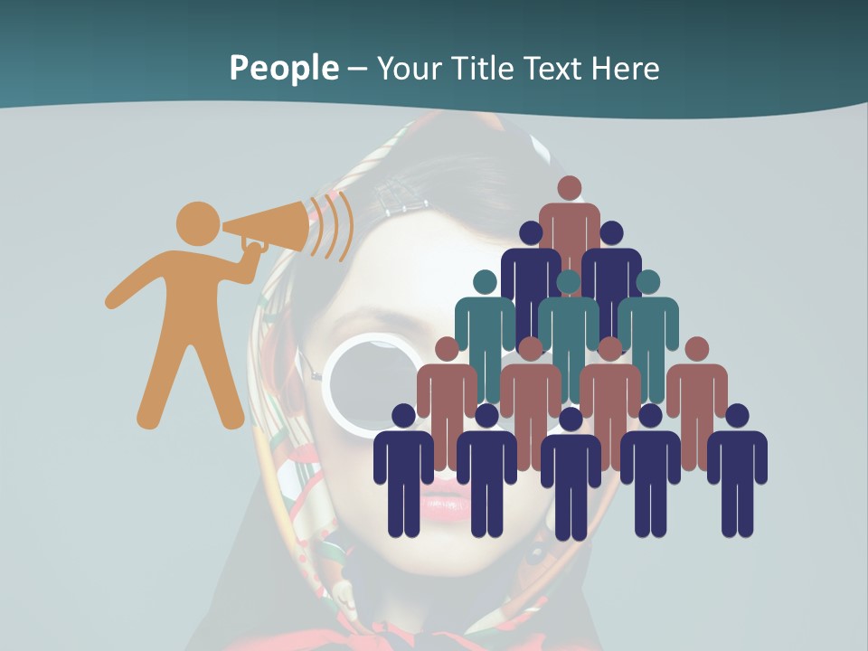 A Woman With Sunglasses And A Scarf On Her Head PowerPoint Template