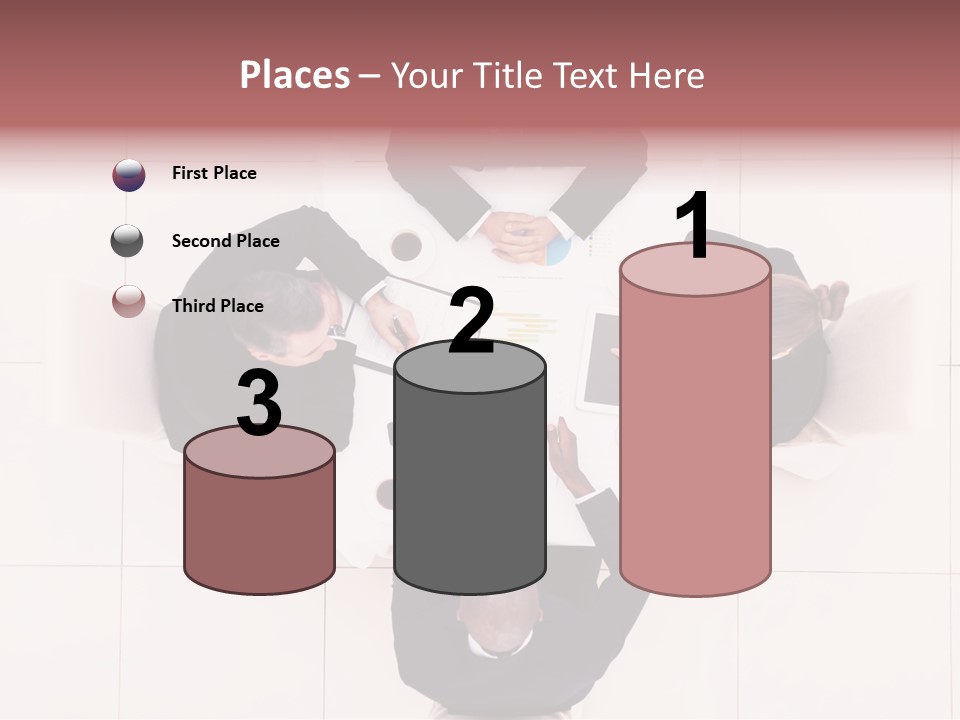 A Group Of People Sitting Around A Table PowerPoint Template