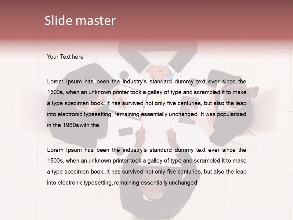 A Group Of People Sitting Around A Table PowerPoint Template