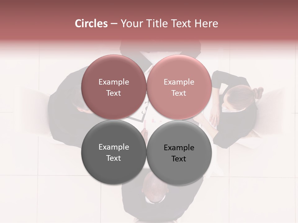 A Group Of People Sitting Around A Table PowerPoint Template