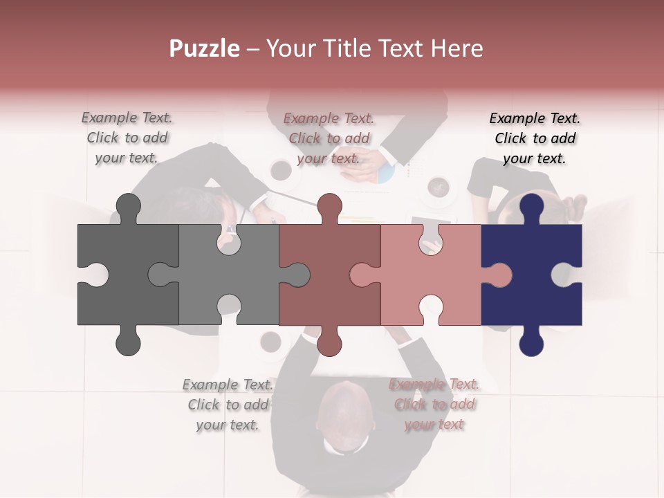 A Group Of People Sitting Around A Table PowerPoint Template