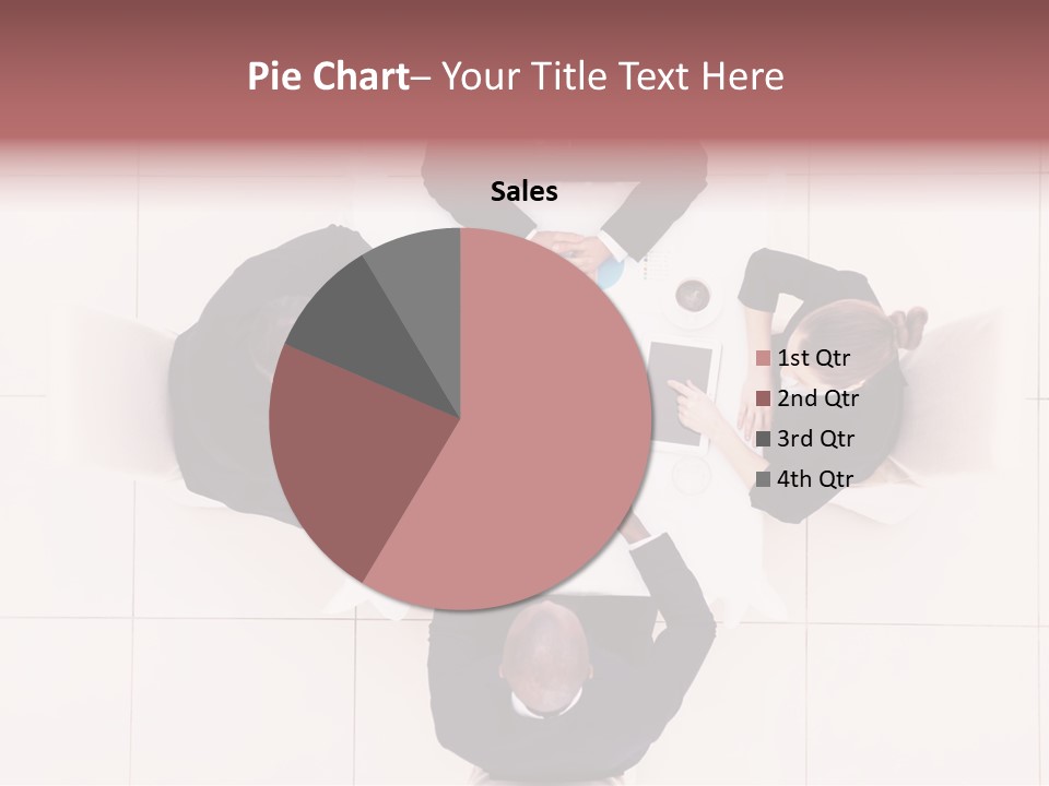 A Group Of People Sitting Around A Table PowerPoint Template