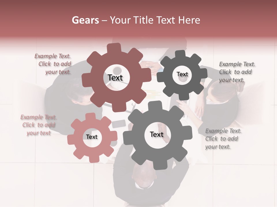 A Group Of People Sitting Around A Table PowerPoint Template