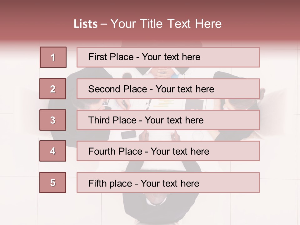 A Group Of People Sitting Around A Table PowerPoint Template