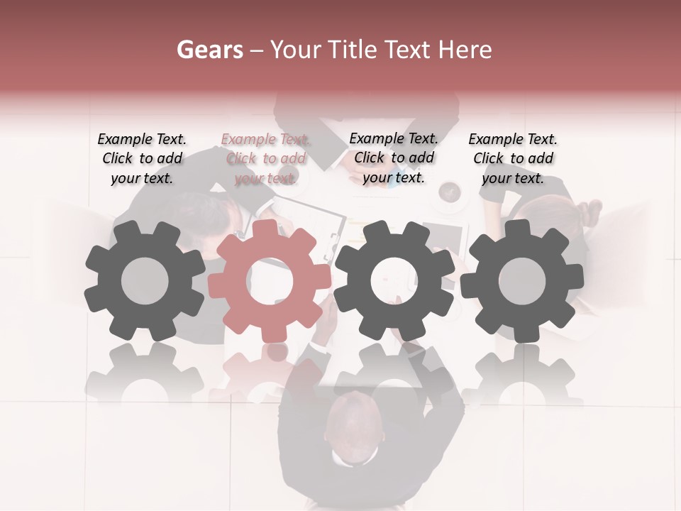 A Group Of People Sitting Around A Table PowerPoint Template