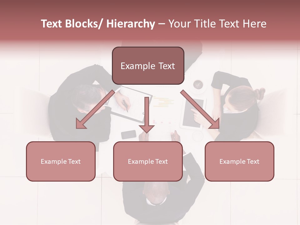 A Group Of People Sitting Around A Table PowerPoint Template