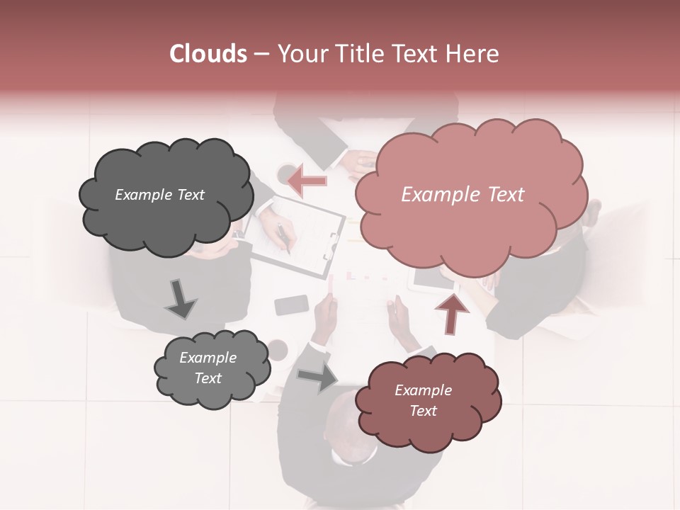A Group Of People Sitting Around A Table PowerPoint Template