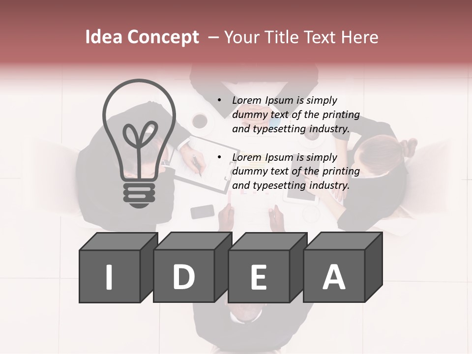 A Group Of People Sitting Around A Table PowerPoint Template