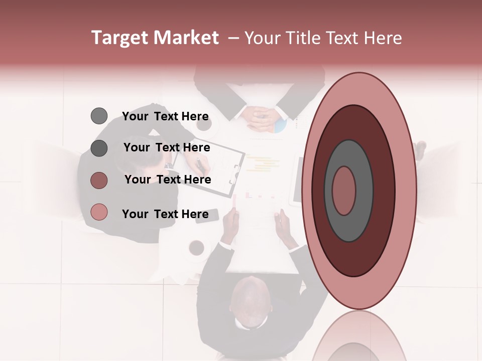 A Group Of People Sitting Around A Table PowerPoint Template