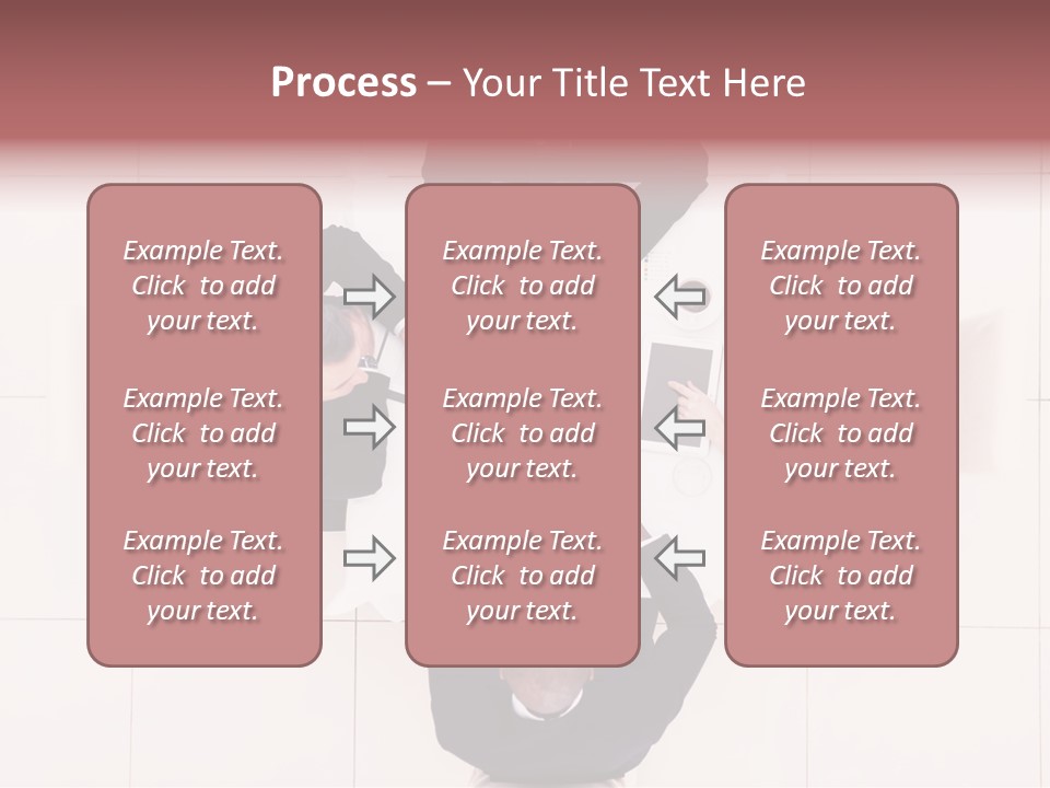 A Group Of People Sitting Around A Table PowerPoint Template